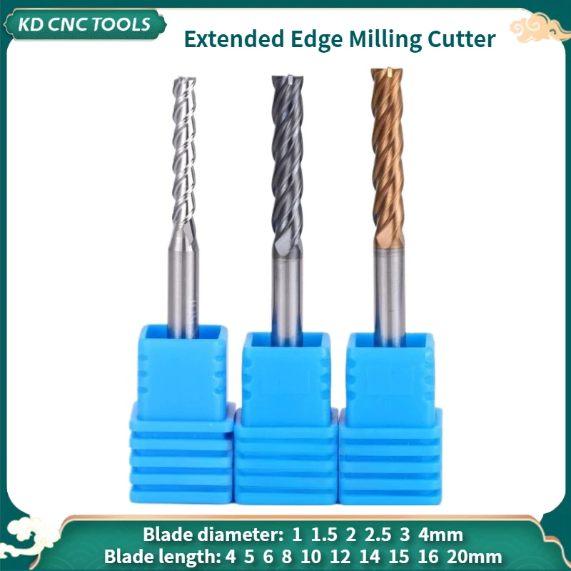 Tungsten Steel Extended Edge Milling Cutter Carbide Tools 1/2/2.5/3/4mm Blade Length 4/5/6/8/10/12/15/20mm For Aluminum/Steel
Tungsten Steel Extended Edge Milling Cutter Carbide Tools 1/2/2.5/3/4mm Blade Length 4/5/6/8/10/12/15/20mm For Aluminum/Steel