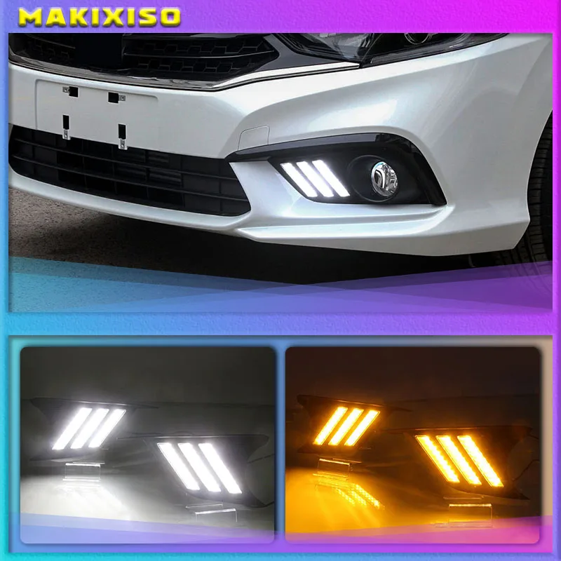 2pcs LED Daytime Driving Running Light DRL Car Fog Lamp 6000K White Turn Yellow Turn Blue Light For Honda ENVIX 2019
2pcs LED Daytime Driving Running Light DRL Car Fog Lamp 6000K White Turn Yellow Turn Blue Light For Honda ENVIX 2019