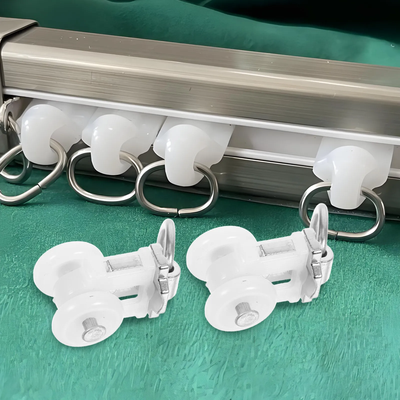 30Pcs Curtain Track Pulleys Dual-Wheel Alloy Plastic Sliding Rollers for Ceiling Mounted Heavy Duty Quiet Smooth Operation
30Pcs Curtain Track Pulleys Dual-Wheel Alloy Plastic Sliding Rollers for Ceiling Mounted Heavy Duty Quiet Smooth Operation