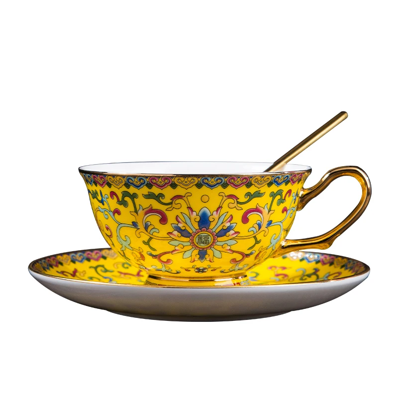 Gold Lace Enamel Milk Coffee Cup Royal Family Bone China Chinese Couple Jingdezhen Ceramics
Gold Lace Enamel Milk Coffee Cup Royal Family Bone China Chinese Couple Jingdezhen Ceramics