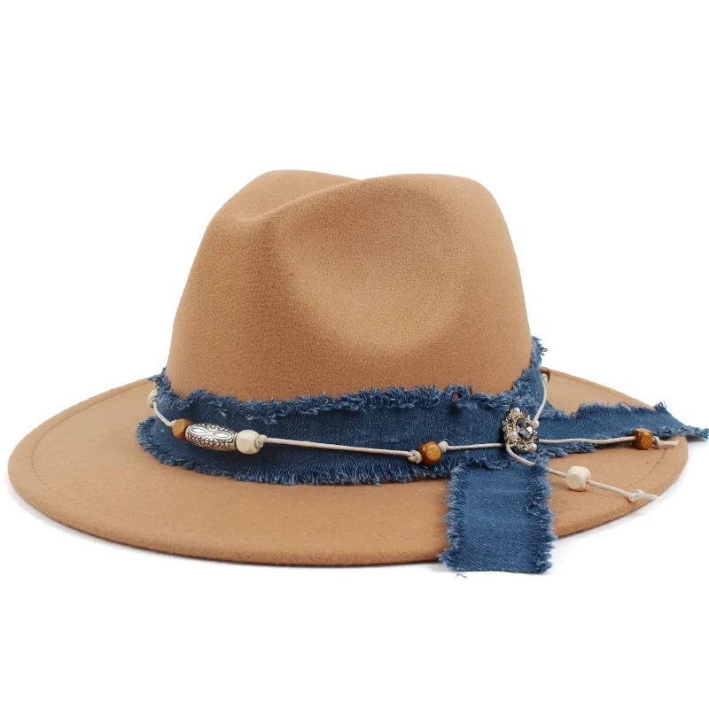 Women's Denim Blue Fabric Hat With A Neck Strap, Warm Woolen Hat For Autumn And Winter, Unique Design And Wearable
Women's Denim Blue Fabric Hat With A Neck Strap, Warm Woolen Hat For Autumn And Winter, Unique Design And Wearable