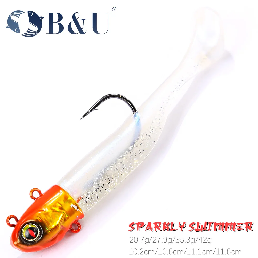 B&U Jig Head 14g/18g/21g/28g/33g Soft Fishing Lure Tail Hook Minnow Artificial Bait Saltwater Sea Bass Swimbait Tackle Gear
B&U Jig Head 14g/18g/21g/28g/33g Soft Fishing Lure Tail Hook Minnow Artificial Bait Saltwater Sea Bass Swimbait Tackle Gear