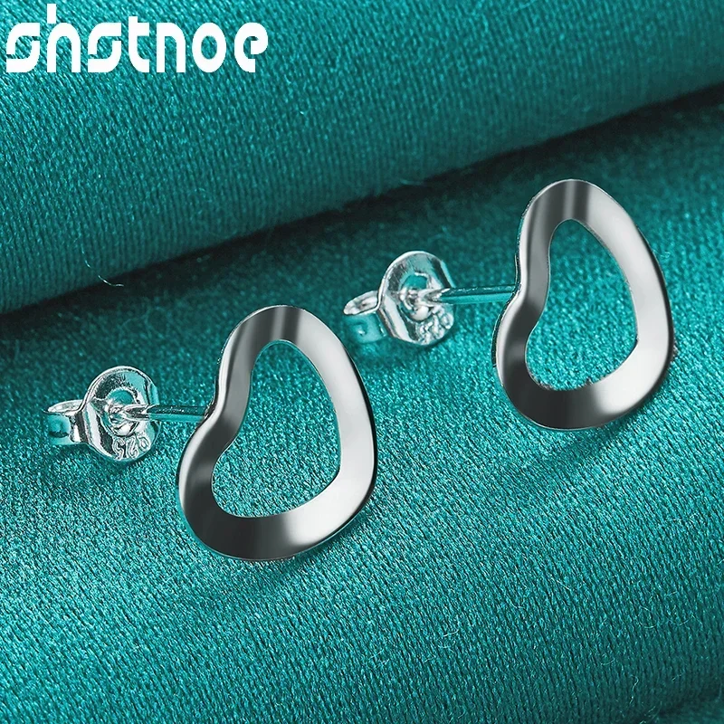 SHSTONE 925 Sterling Silver Earrings Hollow Flat Heart Stud Earrings Fashion Jewelry Wedding Eardrop Accessories For Women
SHSTONE 925 Sterling Silver Earrings Hollow Flat Heart Stud Earrings Fashion Jewelry Wedding Eardrop Accessories For Women