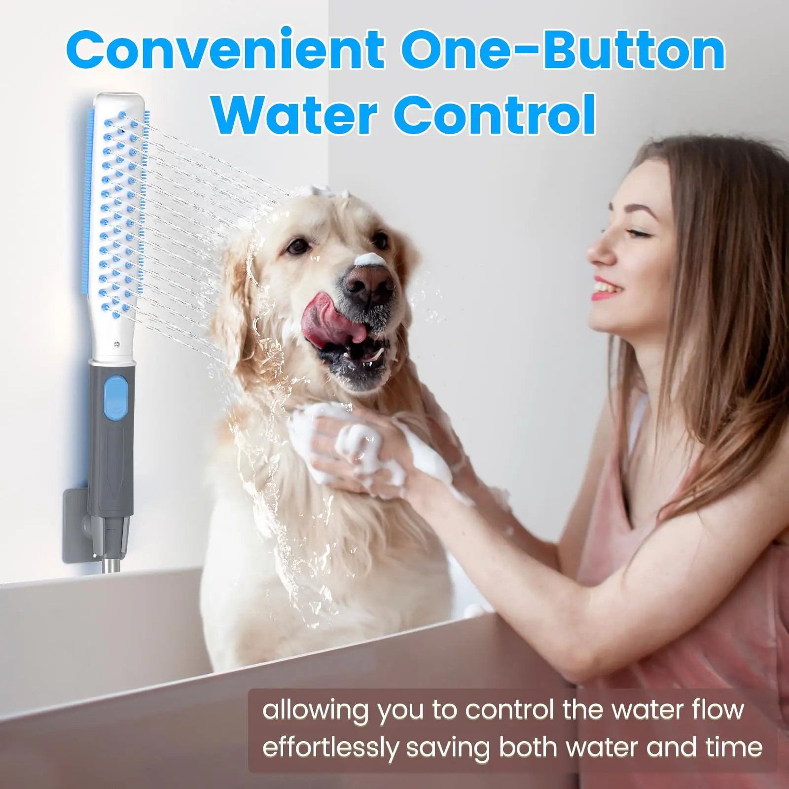 Professional dog shower head, dog shower accessories, pet shower accessories, indoor and outdoor dog shower wand for quick and e
Professional dog shower head, dog shower accessories, pet shower accessories, indoor and outdoor dog shower wand for quick and e