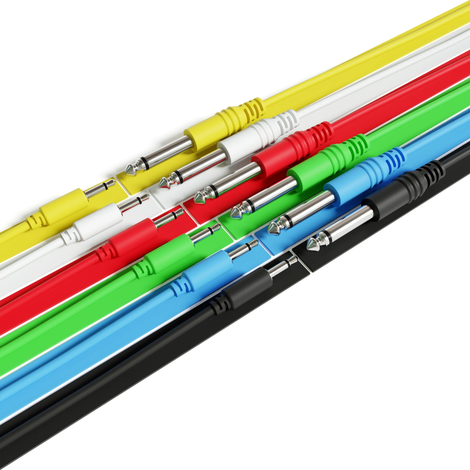 ExcelValley - 6A-Pack - Mono Patch Cables - TS 3.5mm 1/8" to 6.35mm 1/4" Eurorack Synth CV Gate
ExcelValley - 6A-Pack - Mono Patch Cables - TS 3.5mm 1/8" to 6.35mm 1/4" Eurorack Synth CV Gate