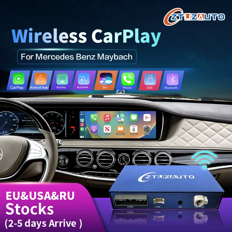 Беспроводная автоприставка CarPlay Android, обновление экрана Mirror Link для Mercedes Benz Maybach 2015-2017, с USB-плеером Airplay
Беспроводная автоприставка CarPlay Android, обновление экрана Mirror Link для Mercedes Benz Maybach 2015-2017, с USB-плеером Airplay
