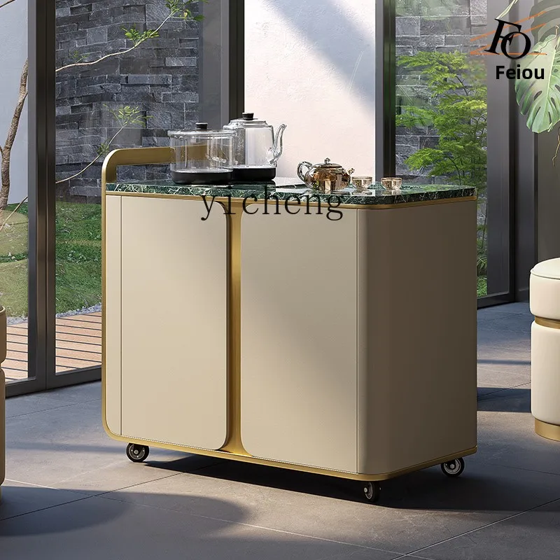 LX light luxury tea table living room balcony movable small tea cart stainless steel marble
LX light luxury tea table living room balcony movable small tea cart stainless steel marble