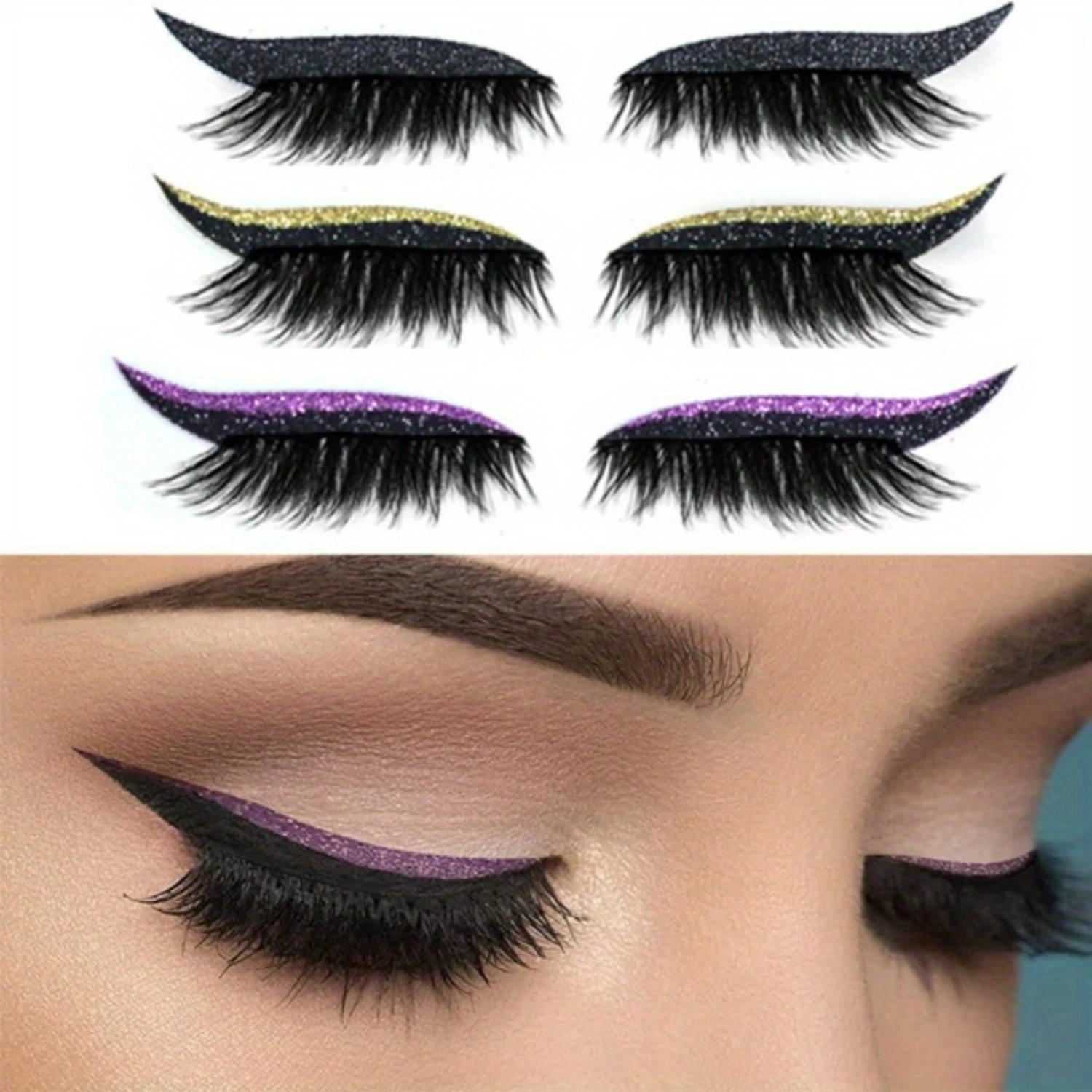 Eyelash Stickers Reusable Glitter Eyeliner False Eyelash Stickers Nightclub Stage Eye Makeup Stickers Lazy Eyeliner False Eyelas
Eyelash Stickers Reusable Glitter Eyeliner False Eyelash Stickers Nightclub Stage Eye Makeup Stickers Lazy Eyeliner False Eyelas