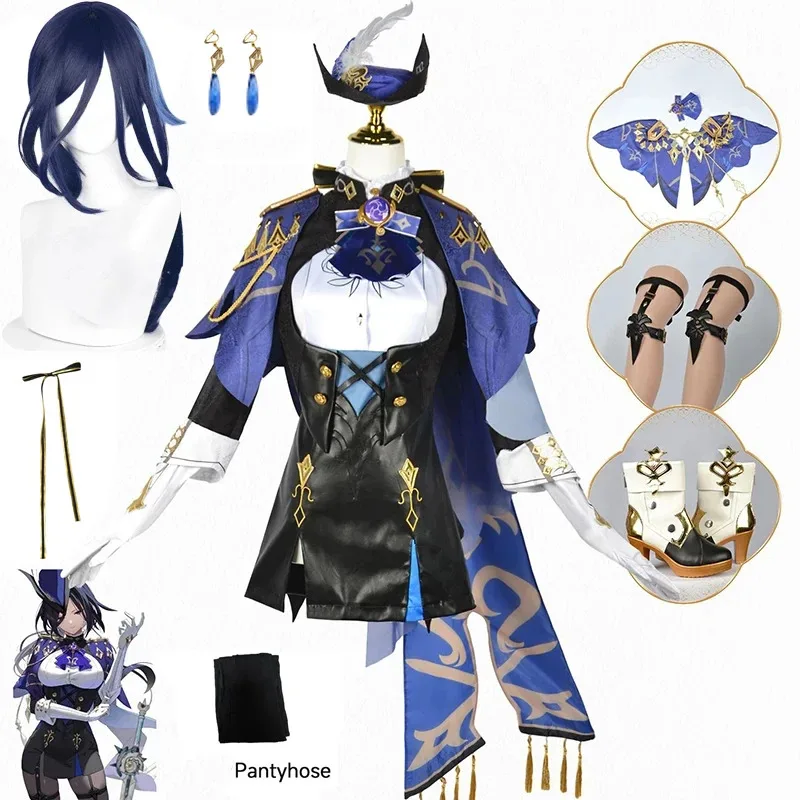 Clorinde Cosplay Genshin Impact Costume Wig Shoes Fontaine Collab Series Halloween Carnival Party Role Play Dress Outfit
Clorinde Cosplay Genshin Impact Costume Wig Shoes Fontaine Collab Series Halloween Carnival Party Role Play Dress Outfit