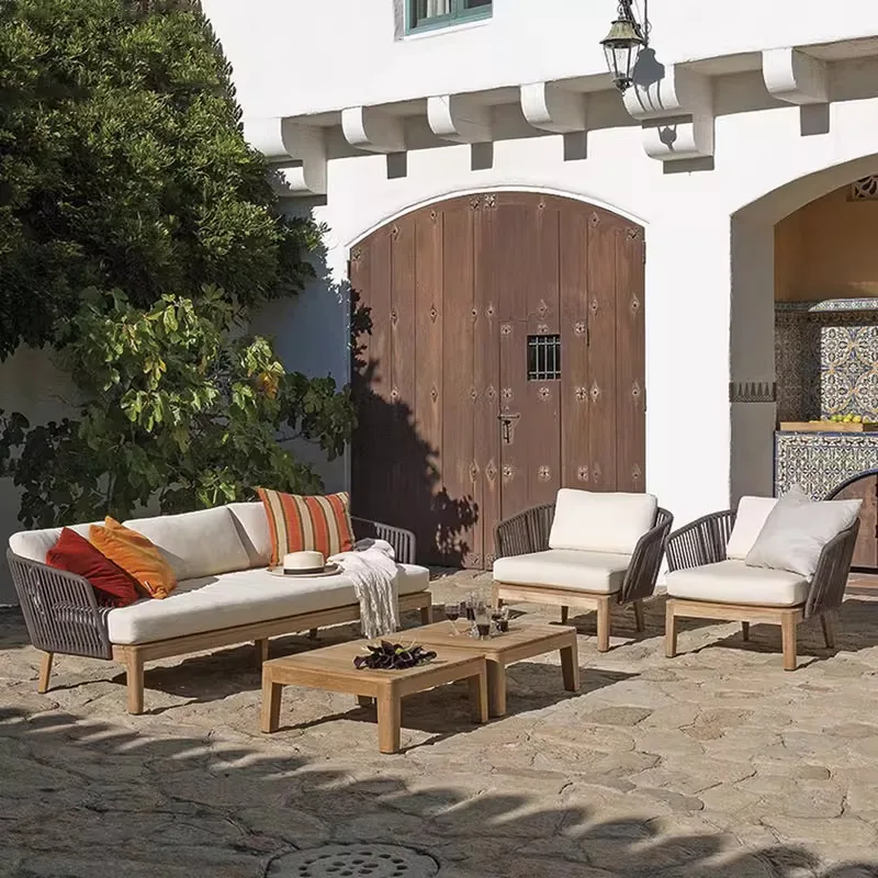 Nordic Outdoor Rattan Sofa Simple New Product Solid Wood Foot Rattan Sofa Coffee Table Hotel Villa Model Room Combination
Nordic Outdoor Rattan Sofa Simple New Product Solid Wood Foot Rattan Sofa Coffee Table Hotel Villa Model Room Combination