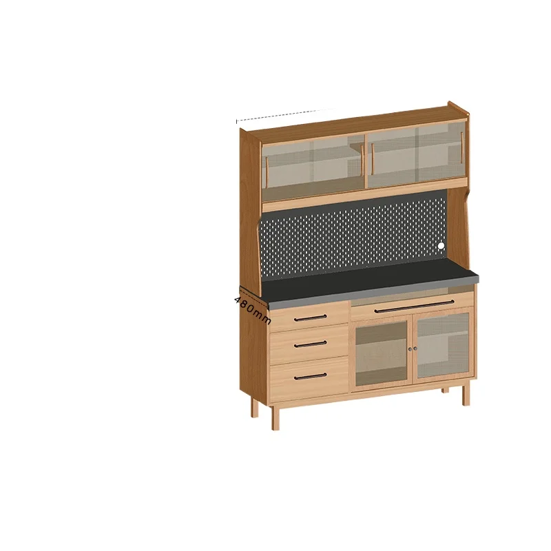 Wall high cabinet integrated locker cherry wood slate countertop, coffee side
Wall high cabinet integrated locker cherry wood slate countertop, coffee side