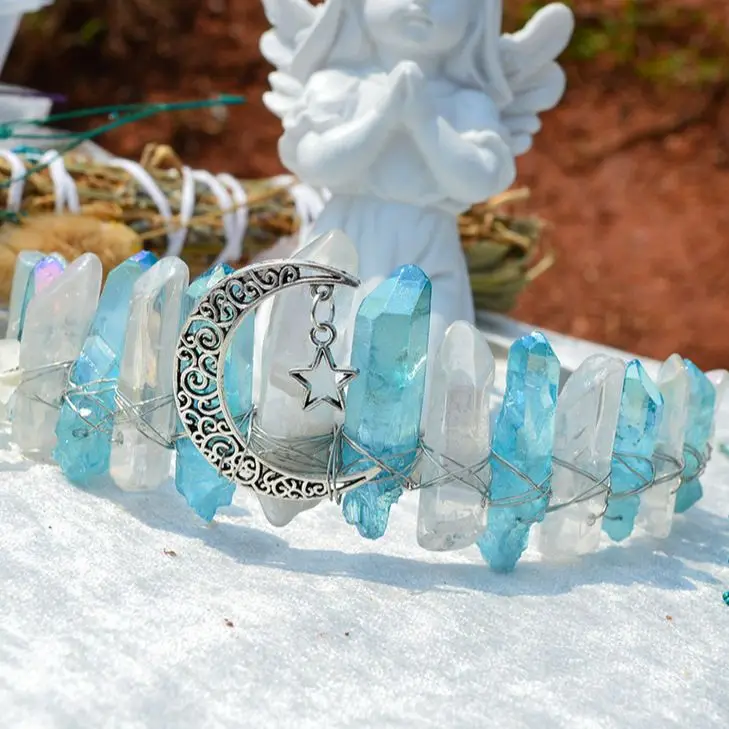 Natural Crystal Crown Amazonite Moon star Tiaras Raw Crystal Headband Wedding Hair Accessories Wedding Gifts for her
Natural Crystal Crown Amazonite Moon star Tiaras Raw Crystal Headband Wedding Hair Accessories Wedding Gifts for her