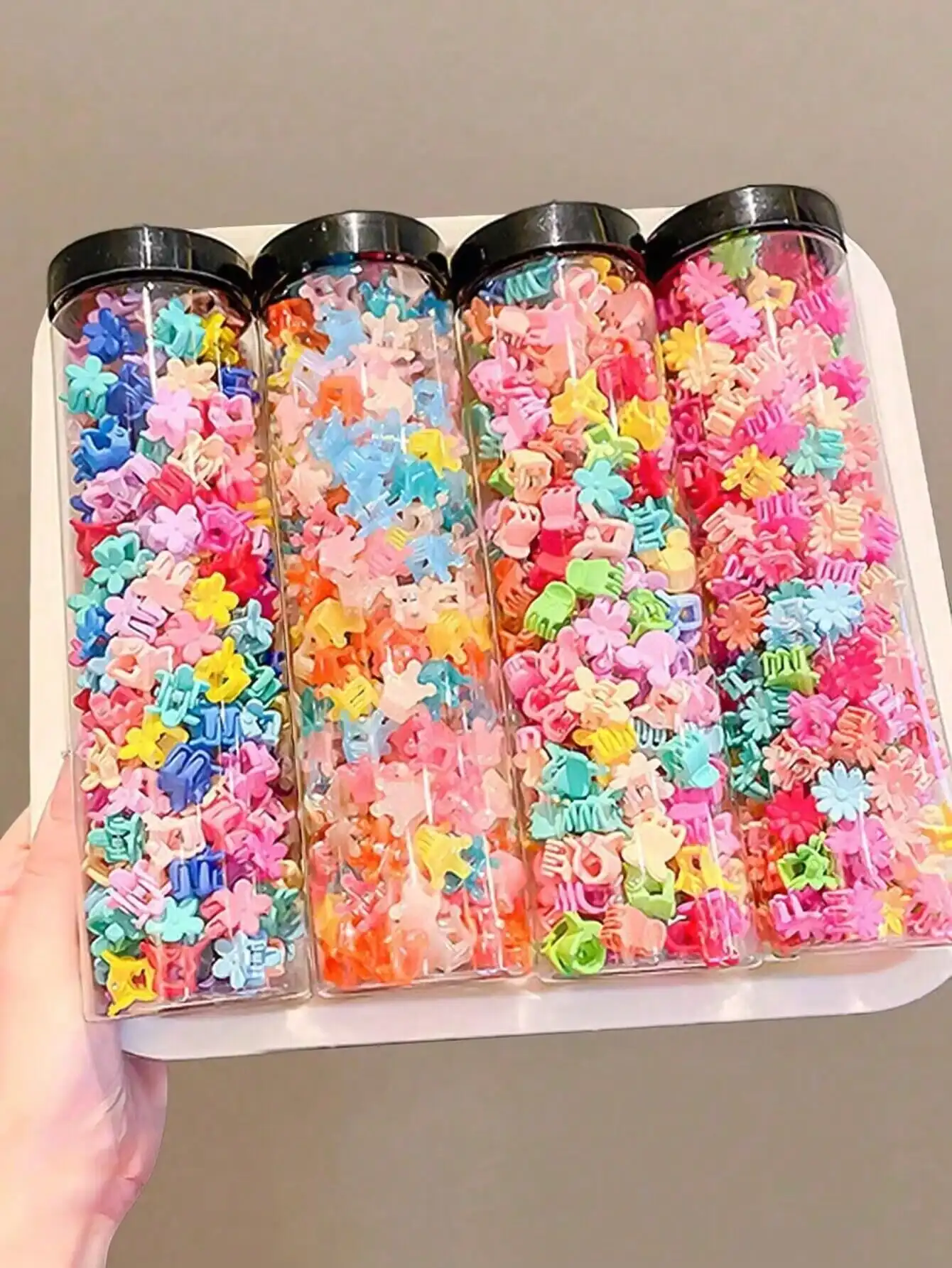 80pcs Barrel Packed Mini Hair Claw Clips, Cute And Simple Hair Accessories For Shopping, Dating, Party. Style Random,Dopamine Hair Jaw Clip Hair Clamps Hair Clutch Hair Catcher Clip Fall Winter Hair Clip For Vacation Outfits Woman Summer Outfits Hair Clip
80pcs Barrel Packed Mini Hair Claw Clips, Cute And Simple Hair Accessories For Shopping, Dating, Party. Style Random,Dopamine Hair Jaw Clip Hair Clamps Hair Clutch Hair Catcher Clip Fall Winter Hair Clip For Vacation Outfits Woman Summer Outfits Hair Clip