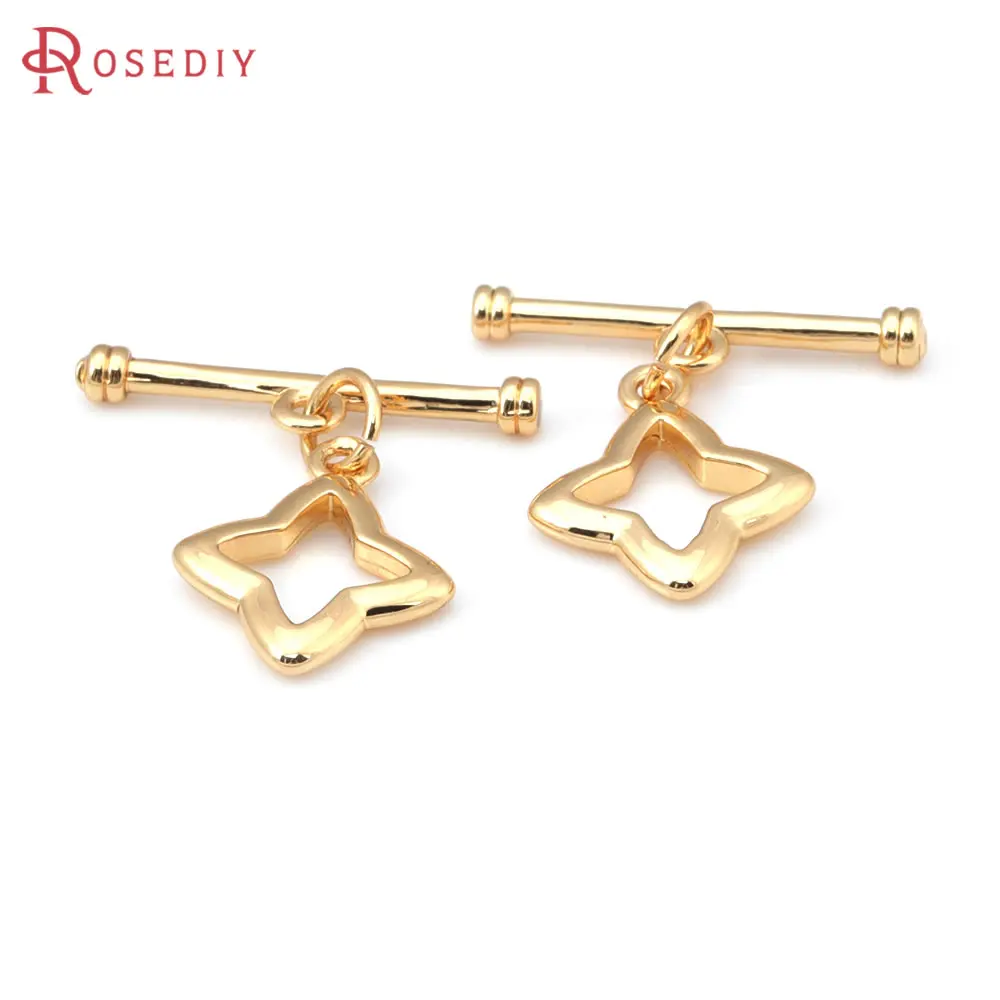 18K Gold Color Brass Heart Square Flower Circel Round O Toggle Clasps Bracelet Connect Clasps Jewelry Making Diy Findings
18K Gold Color Brass Heart Square Flower Circel Round O Toggle Clasps Bracelet Connect Clasps Jewelry Making Diy Findings