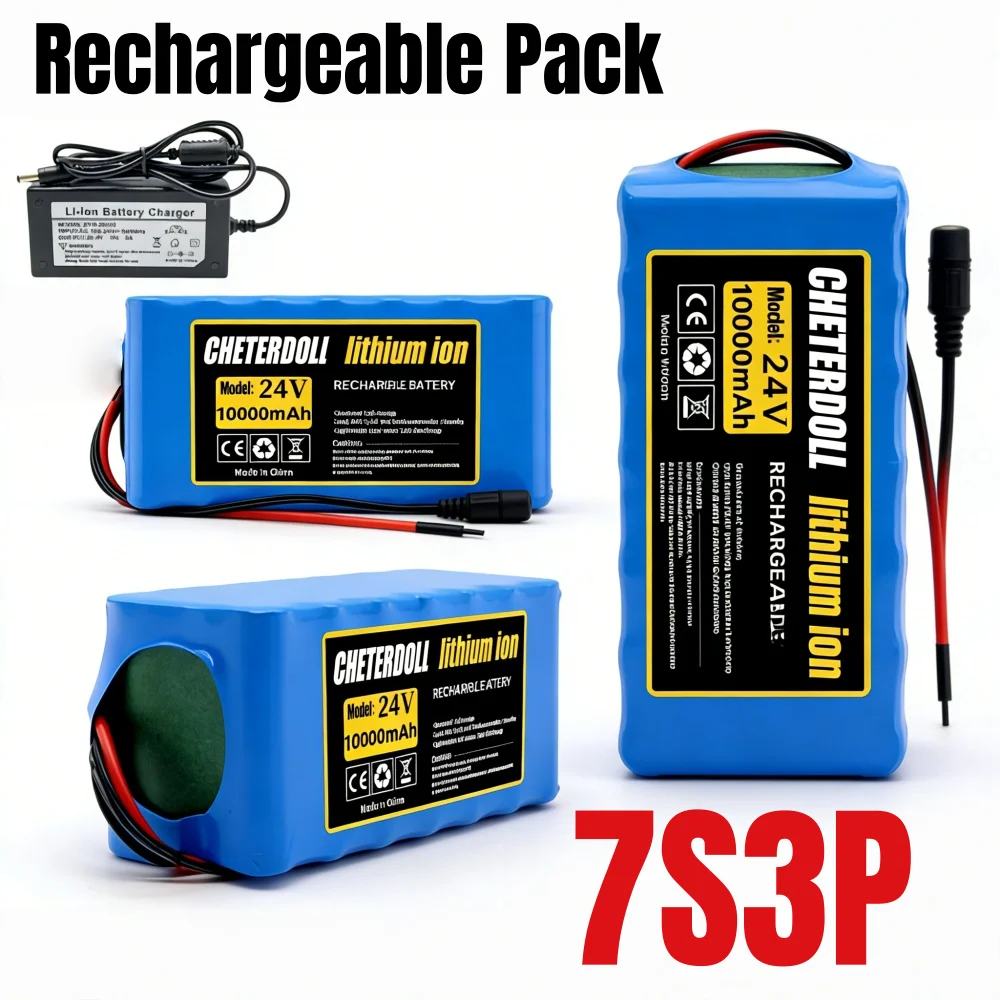 7s3p 24V 10Ah 18650 Rechargeable Pack 29.4v 350W 500W Electric Bicycle Moped electric Li-ion Battery pack and 2A Charger
7s3p 24V 10Ah 18650 Rechargeable Pack 29.4v 350W 500W Electric Bicycle Moped electric Li-ion Battery pack and 2A Charger