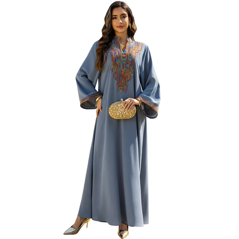 Ид Джеллаба Рамадан мусульманское женское платье макси Абая с вышивкой и длинным рукавом Дубайский кафтан Джалабия кафтан Musulmane Femme Vestidos
Ид Джеллаба Рамадан мусульманское женское платье макси Абая с вышивкой и длинным рукавом Дубайский кафтан Джалабия кафтан Musulmane Femme Vestidos