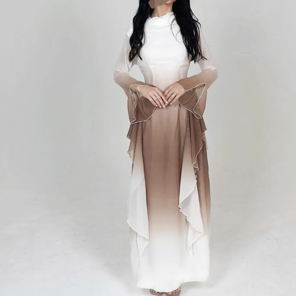 CustomizedElegant Sequined Flare sleeves Chiffon Evening Dresses Temperament A-Line Floor Length Crew neck Long Sleeves Celebrit
CustomizedElegant Sequined Flare sleeves Chiffon Evening Dresses Temperament A-Line Floor Length Crew neck Long Sleeves Celebrit