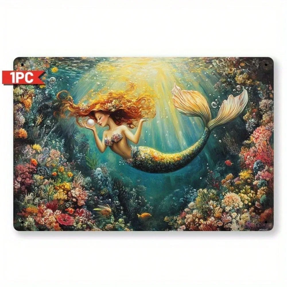 Vintage Mermaid Tin Sign Art Deco Style Wall Décor for Ramadan 2026 & Valentine's, Retro Ocean Cafe Home Bar Garage Man Cave Rus
Vintage Mermaid Tin Sign Art Deco Style Wall Décor for Ramadan 2026 & Valentine's, Retro Ocean Cafe Home Bar Garage Man Cave Rus