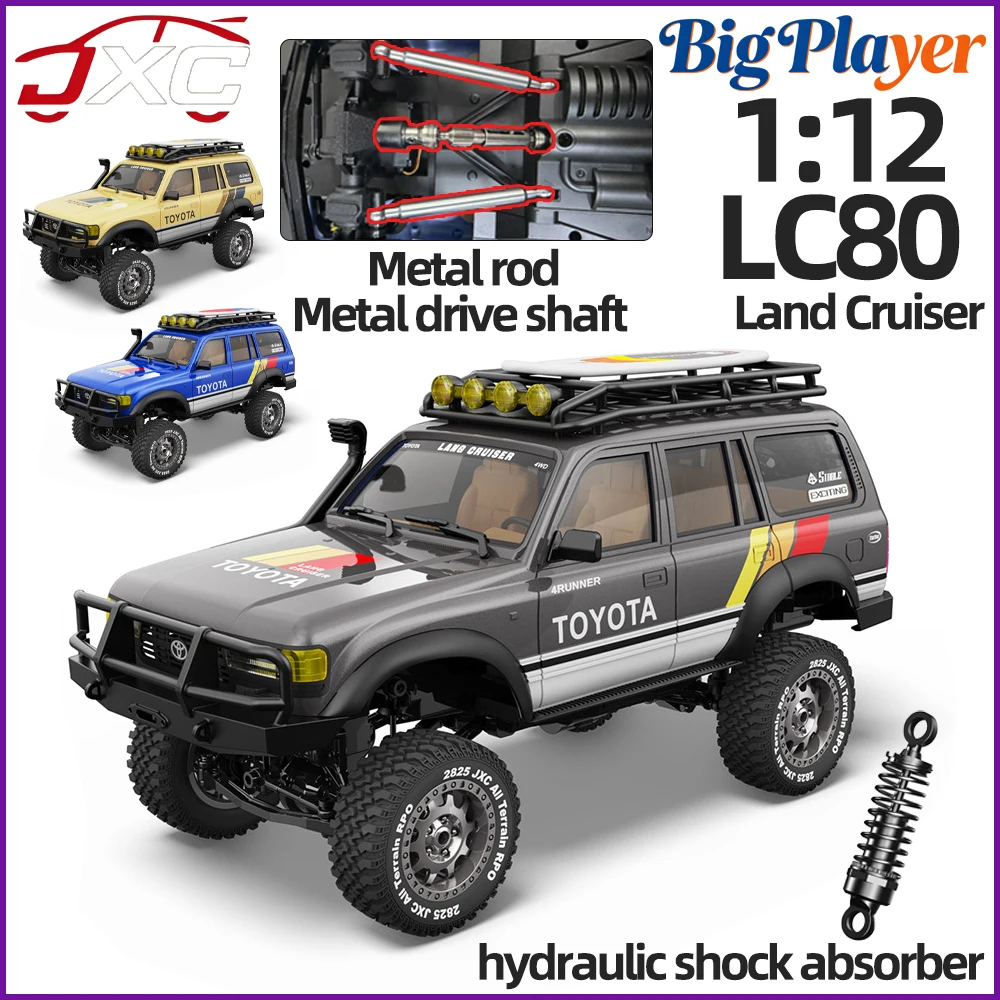 JXC LC80 1/12 jxc5826 4WD Brushed RC car 2.4GHz RTR Electric Off-Road Climbing Car Simulation Remote Control Model Toy for Adult
JXC LC80 1/12 jxc5826 4WD Brushed RC car 2.4GHz RTR Electric Off-Road Climbing Car Simulation Remote Control Model Toy for Adult