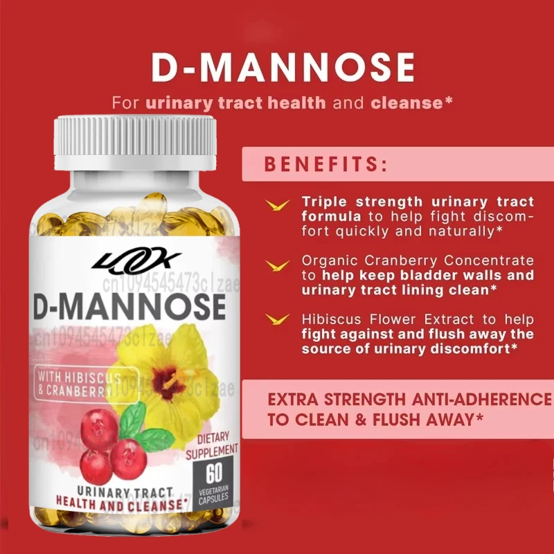 D-Mannose 1000mg Organic Cranberry Powder and Hibiscus Natural Cleansing, Fast Detoxification 60 Vegetarian Capsules
D-Mannose 1000mg Organic Cranberry Powder and Hibiscus Natural Cleansing, Fast Detoxification 60 Vegetarian Capsules