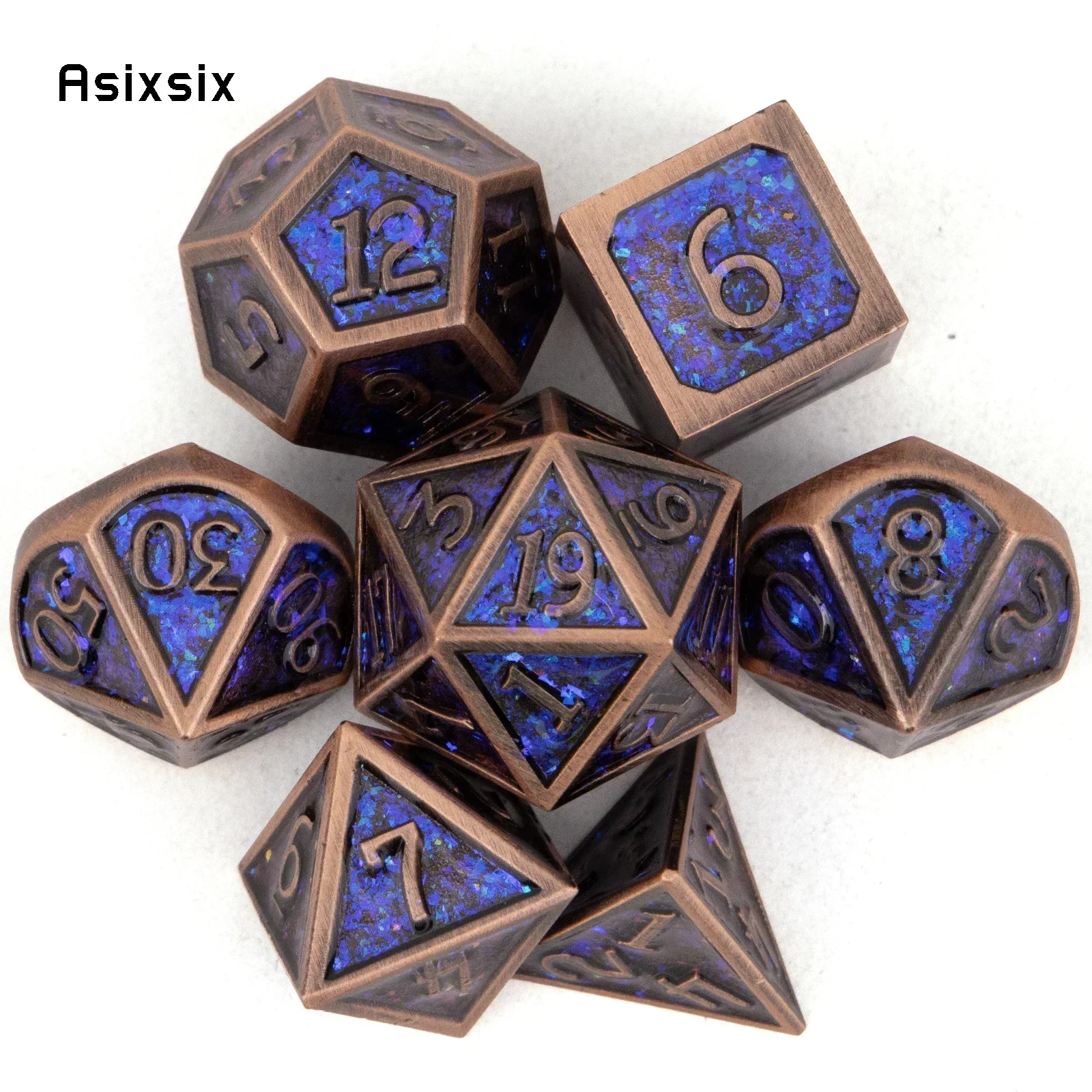 7 Pcs Purple Copper Standard Metal Dice Perfect For Card Games Board Games For Critical Role, Rpgs, D&D
7 Pcs Purple Copper Standard Metal Dice Perfect For Card Games Board Games For Critical Role, Rpgs, D&D