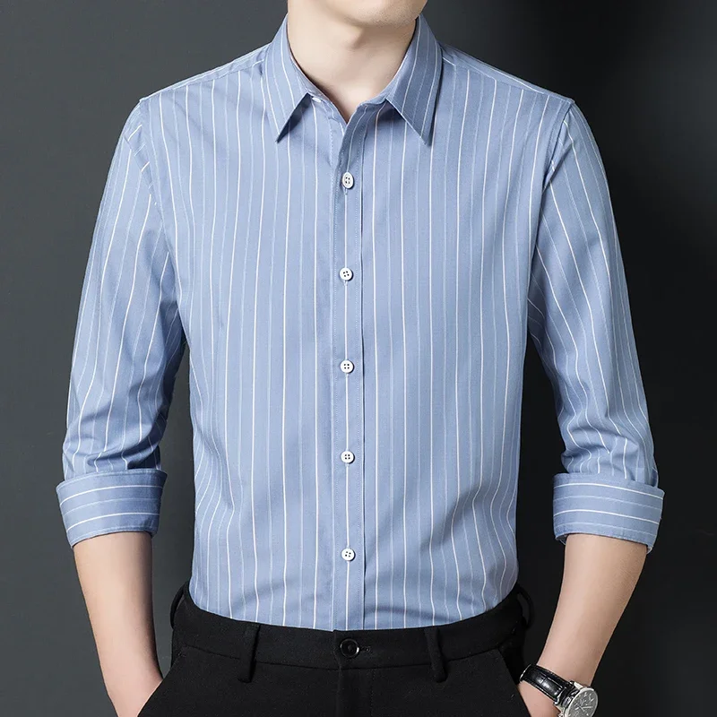Men's Spring New Long Sleeved Shirt Business Casual Striped Top Fashion Versatile
Men's Spring New Long Sleeved Shirt Business Casual Striped Top Fashion Versatile