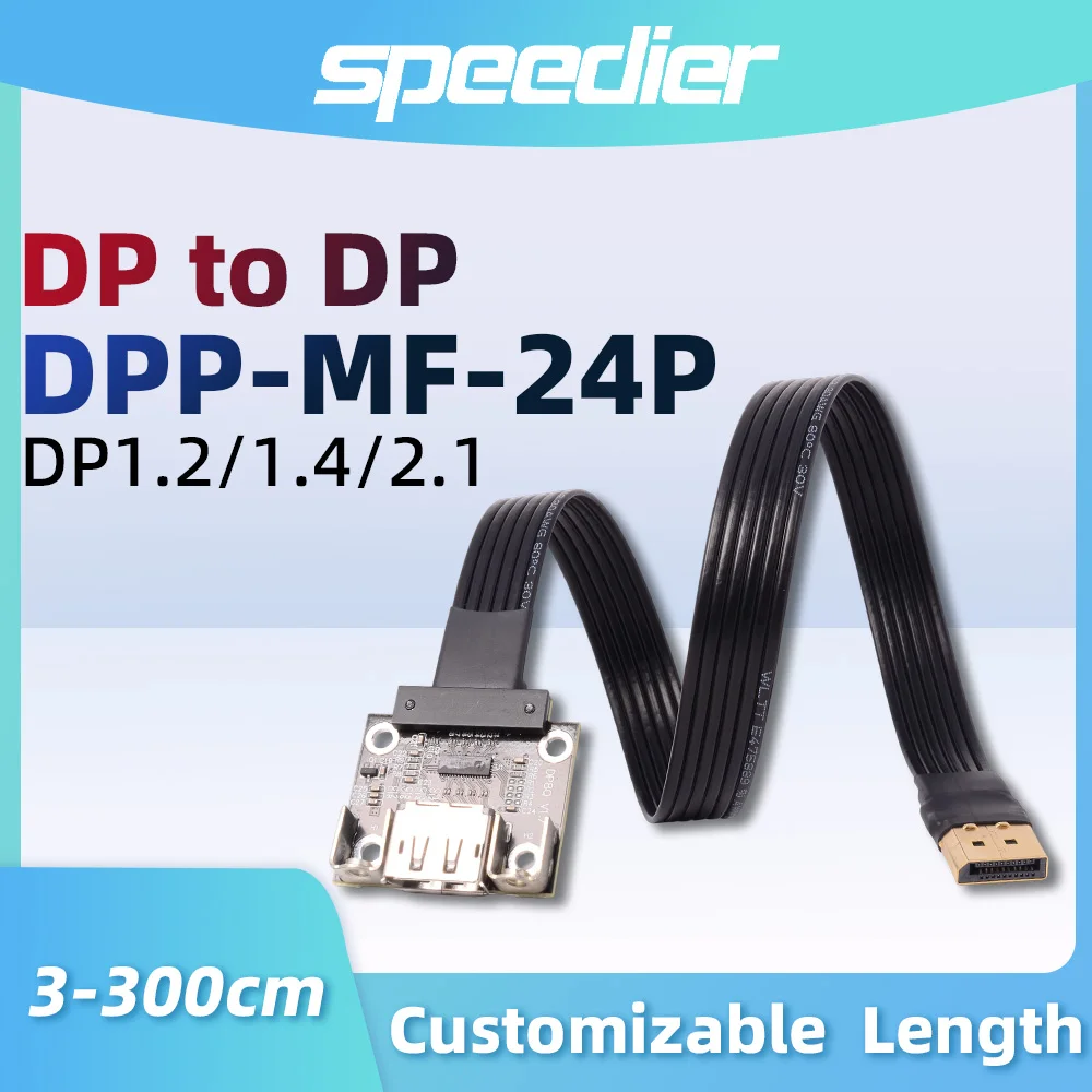 DisplayPort DP1.2/1.4/2.1 Male To Female Extension Cable Corner Connection GPU High Brush Connection HDR/DSC 32-bit/1536kHz
DisplayPort DP1.2/1.4/2.1 Male To Female Extension Cable Corner Connection GPU High Brush Connection HDR/DSC 32-bit/1536kHz