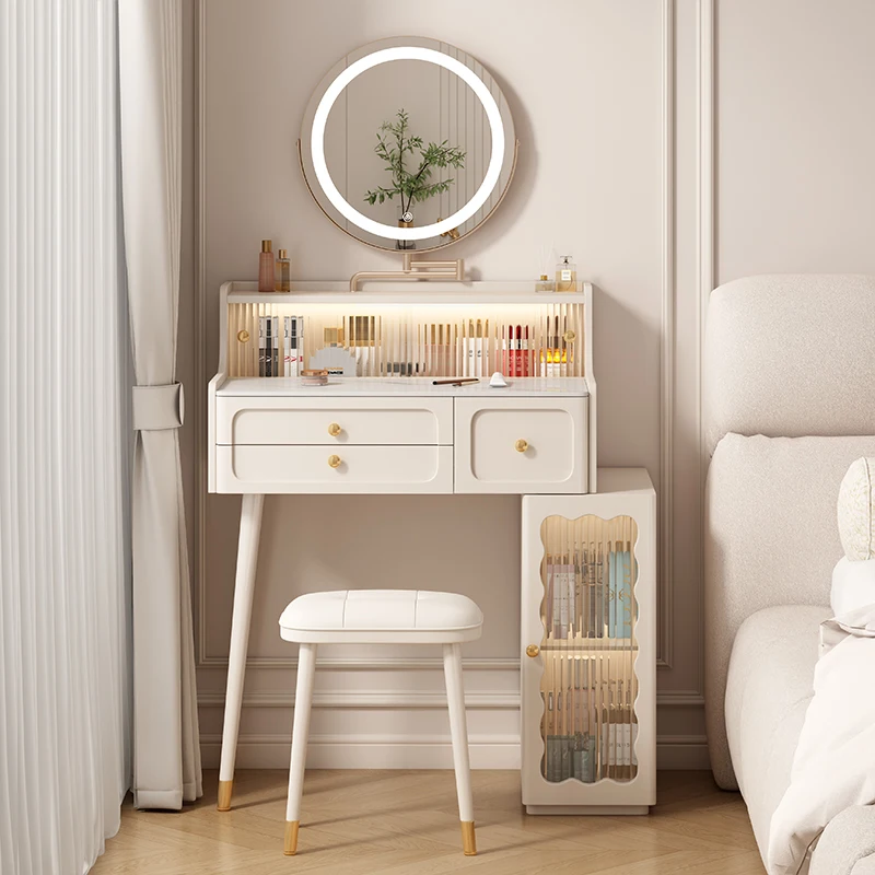 Small Bedroom Vanity Table Makeup Mirror Desk Chair Modern Dressing Table Sideboards System Penteadeira Postmodern Furniture
Small Bedroom Vanity Table Makeup Mirror Desk Chair Modern Dressing Table Sideboards System Penteadeira Postmodern Furniture