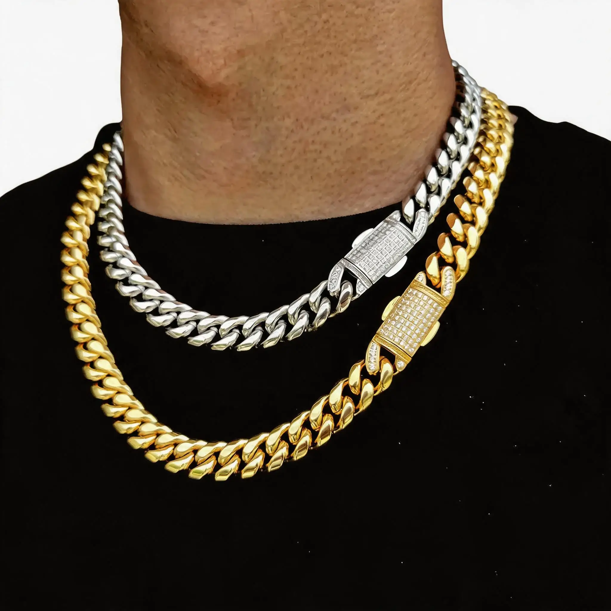 12mm Hip Hop Stainless Steel Cuban Link Chain Men Miami Rapper Rock Necklace Luxury Jewelry
12mm Hip Hop Stainless Steel Cuban Link Chain Men Miami Rapper Rock Necklace Luxury Jewelry