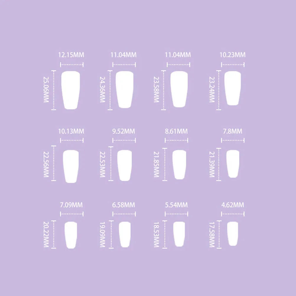 48Pcs Press on Nails Full Cover False Nail Tips Fashion Shape Elegant Bright Fade-Resistant ABS Material for Wedding Prom Dating
48Pcs Press on Nails Full Cover False Nail Tips Fashion Shape Elegant Bright Fade-Resistant ABS Material for Wedding Prom Dating
