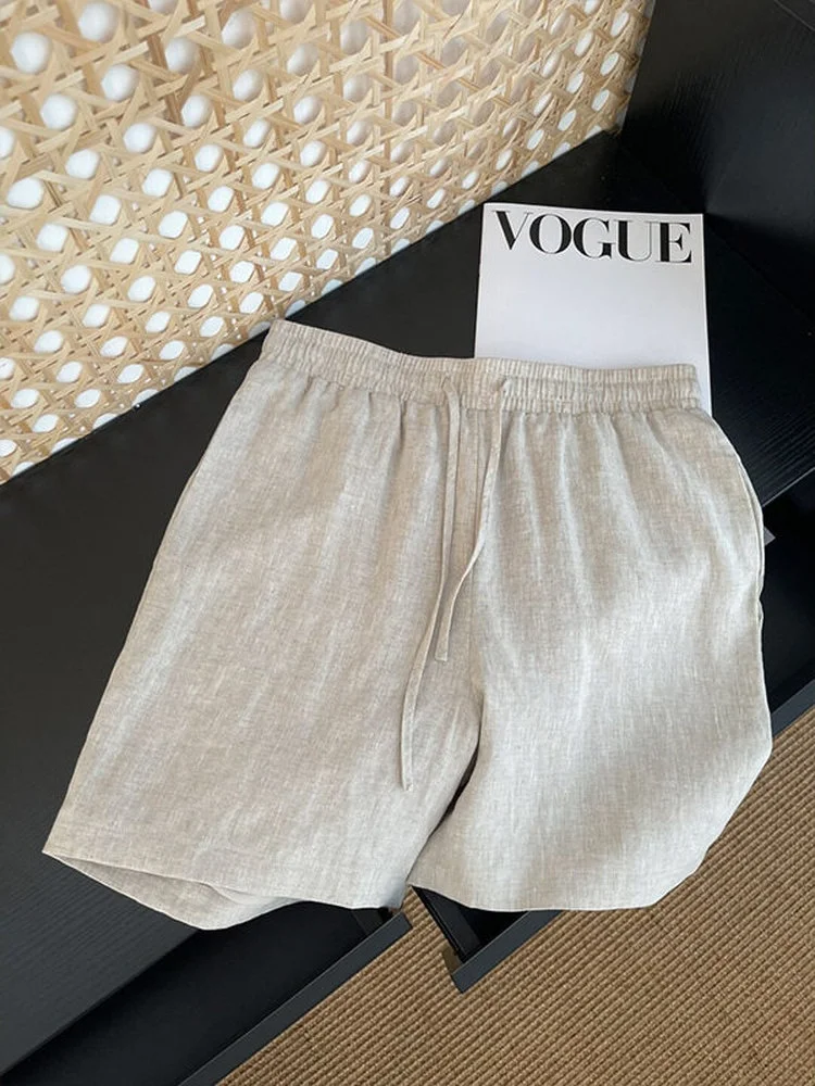Khaki Linen Breathable Cool Feeling Casual Shorts Men Summer Thin Lyocell Five-Part Straight Tube Mid-Pants Loose Elastic Waist
Khaki Linen Breathable Cool Feeling Casual Shorts Men Summer Thin Lyocell Five-Part Straight Tube Mid-Pants Loose Elastic Waist