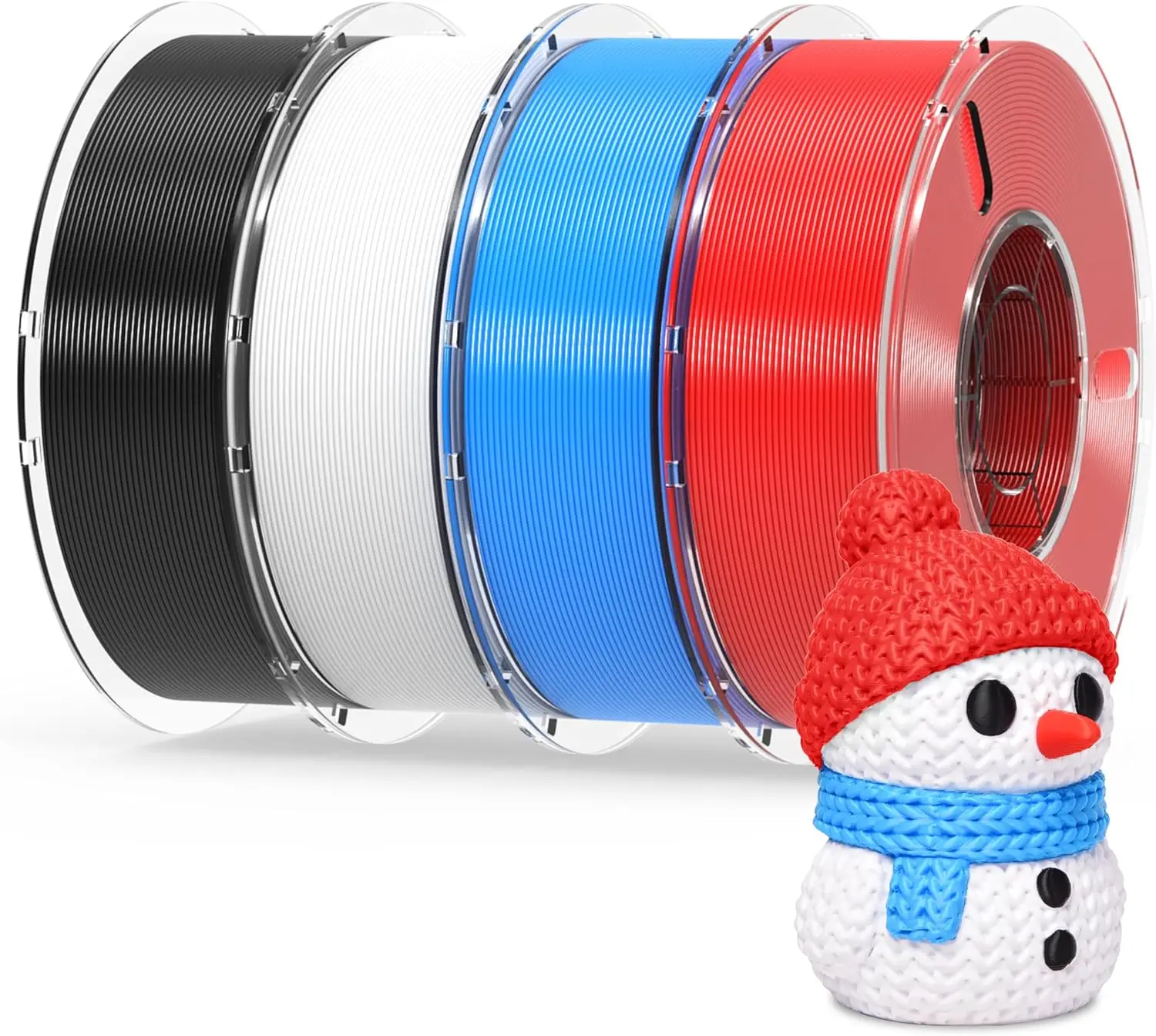 PLA+ 3D Printer Filament Bundle 4KG Toughness Upgraded 1.75MM Black/White/Blue/Red 1KG X 4 Spools
PLA+ 3D Printer Filament Bundle 4KG Toughness Upgraded 1.75MM Black/White/Blue/Red 1KG X 4 Spools
