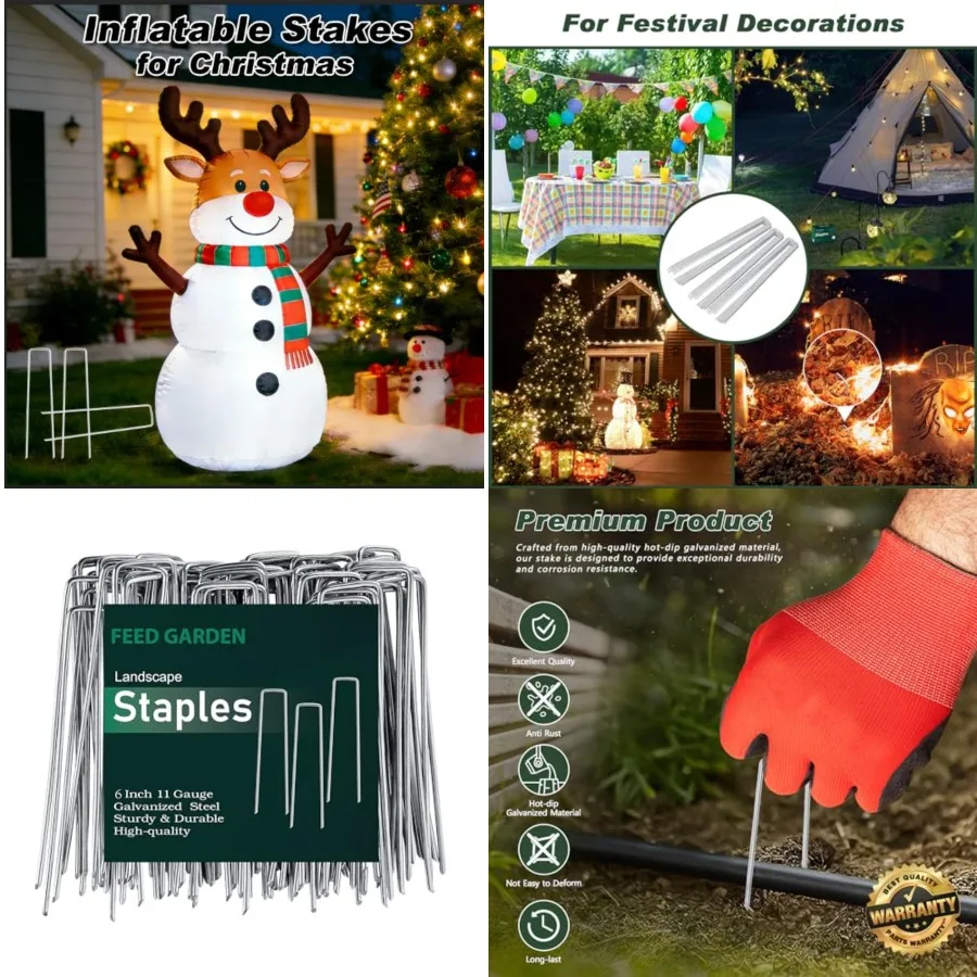 0 Pack Galvanized Landscape Staples Plant Cover Pins 11 Gauge Tent Stakes Garden Stakes Landscaping Fabric SOD Pins Yard Spikes
0 Pack Galvanized Landscape Staples Plant Cover Pins 11 Gauge Tent Stakes Garden Stakes Landscaping Fabric SOD Pins Yard Spikes