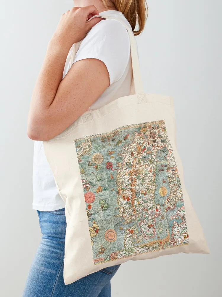 Carta Marina, map of Scandinavia by Olaus Magnus - 1539 Tote Bag Women's beach bags Canvas bag Women's bag Reusable bags
Carta Marina, map of Scandinavia by Olaus Magnus - 1539 Tote Bag Women's beach bags Canvas bag Women's bag Reusable bags