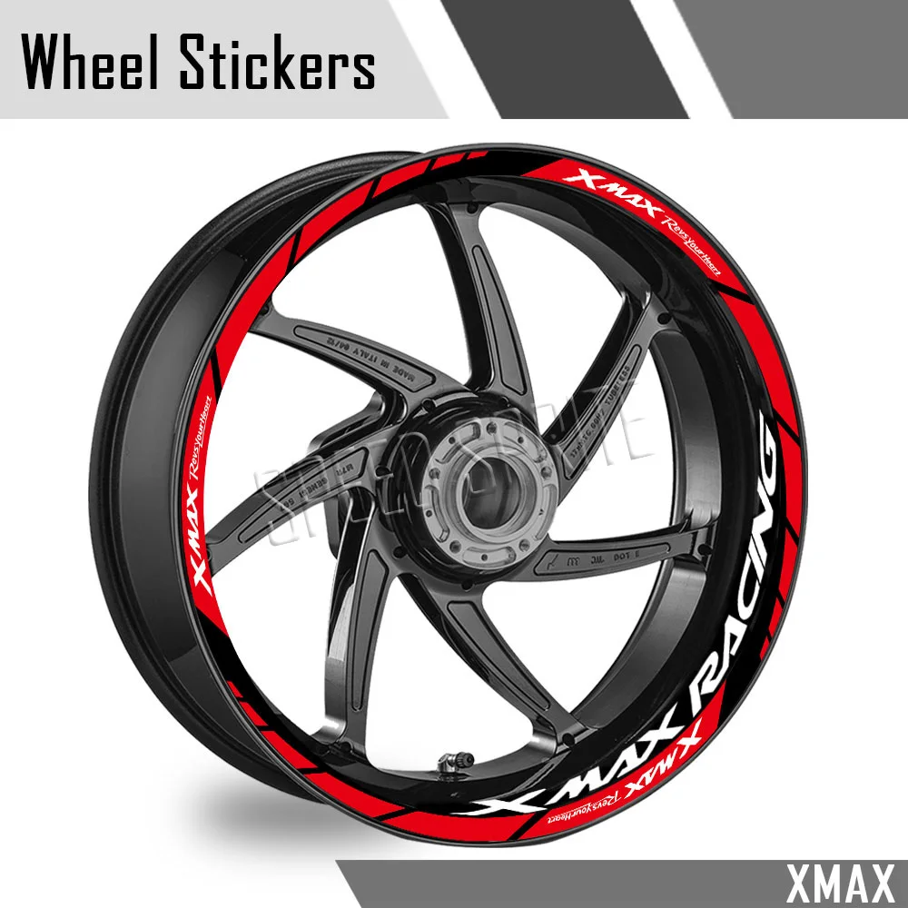 For Yamaha XMAX xmax 125 250 300 Reflective Motorcycle Wheel Stickers Vinyl Scooter Rim Decal Stripe Tape Accessories
For Yamaha XMAX xmax 125 250 300 Reflective Motorcycle Wheel Stickers Vinyl Scooter Rim Decal Stripe Tape Accessories