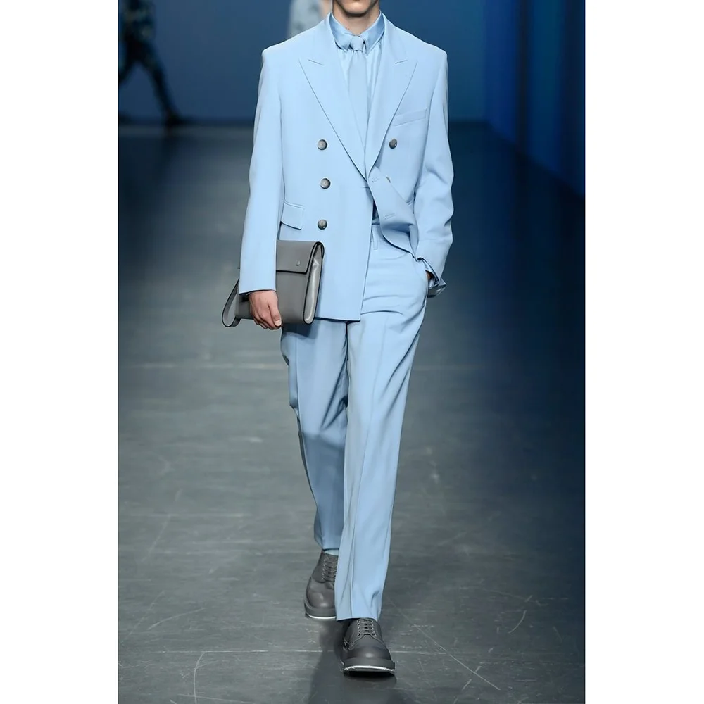 Double Breasted Peak Lapel Men's Suits 2 Pieces Blazer Pants Business Casual Daily Commute Social Male Clothing
Double Breasted Peak Lapel Men's Suits 2 Pieces Blazer Pants Business Casual Daily Commute Social Male Clothing