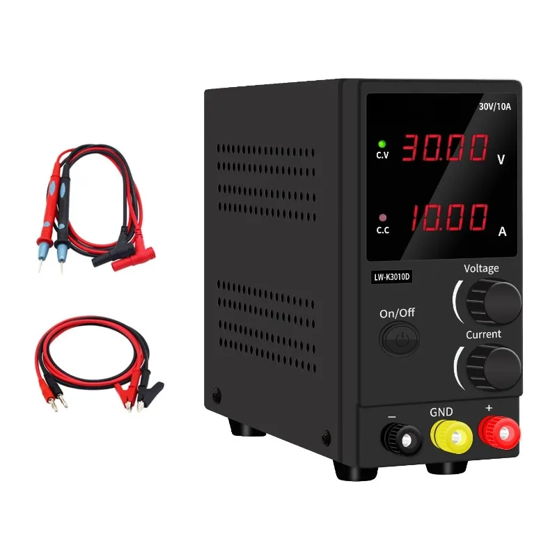 DC Power Supply Variable,30V 10A 4 Digital LED Display Adjustable Regulated Switching Power Supply Digital with Leads Power Cord
DC Power Supply Variable,30V 10A 4 Digital LED Display Adjustable Regulated Switching Power Supply Digital with Leads Power Cord