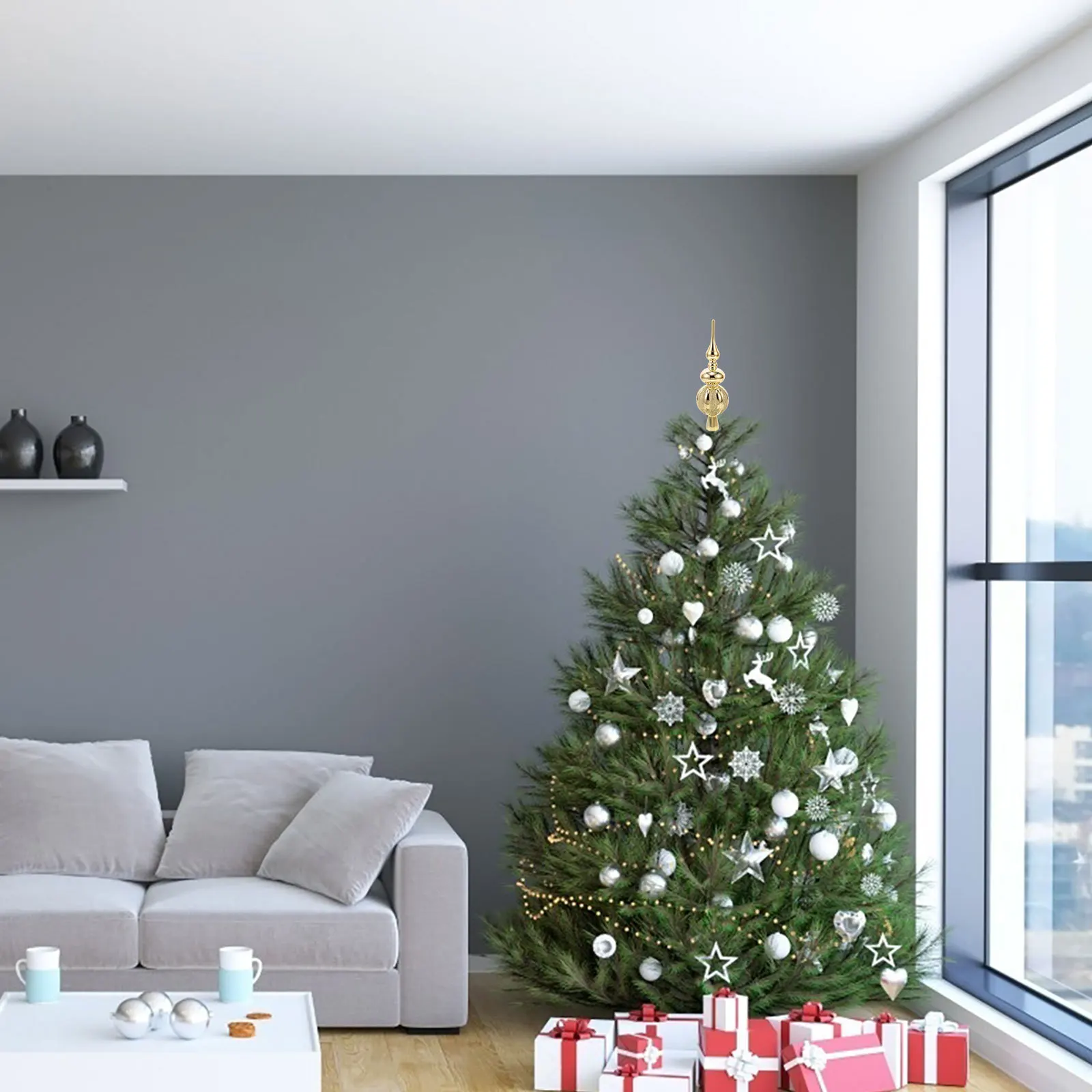 Plastic Christmas Tree Topper Ornament Spherical Xmas Treetop Decor Party Supplies Festival Decoration Lightweight 12Cm
Plastic Christmas Tree Topper Ornament Spherical Xmas Treetop Decor Party Supplies Festival Decoration Lightweight 12Cm