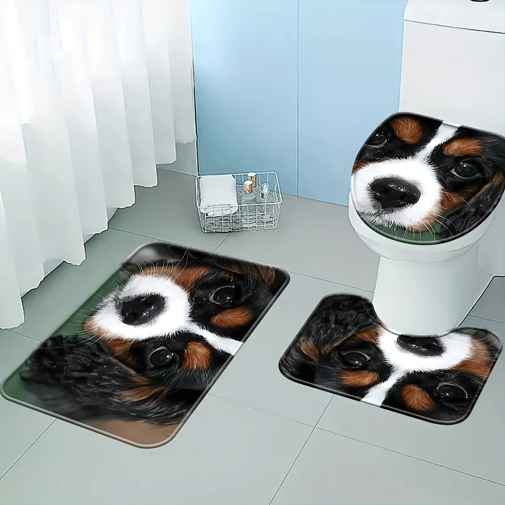 3Pcs Tricolor Cavalier Puppy Flannel Bath Mat Non Slip Absorbent Toilet Rug with Lid Cover for Bathroom Shower Entryway Washable
3Pcs Tricolor Cavalier Puppy Flannel Bath Mat Non Slip Absorbent Toilet Rug with Lid Cover for Bathroom Shower Entryway Washable