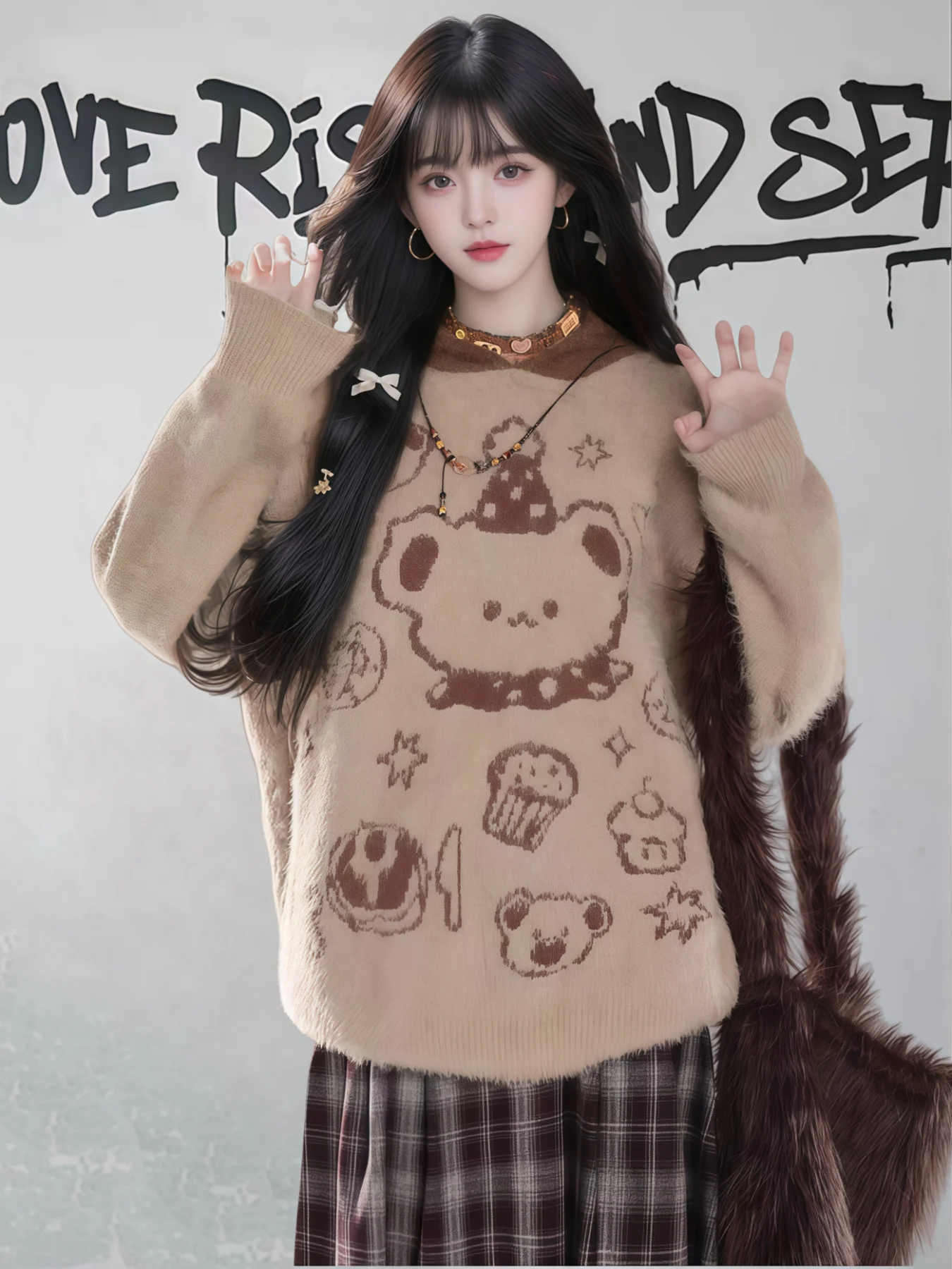 Женская толстовка оверсайз из мягкого меха агги-бера, уличный стиль, осень-зима, теплая, свободная, вязаная, с цветовым блоком
Женская толстовка оверсайз из мягкого меха агги-бера, уличный стиль, осень-зима, теплая, свободная, вязаная, с цветовым блоком