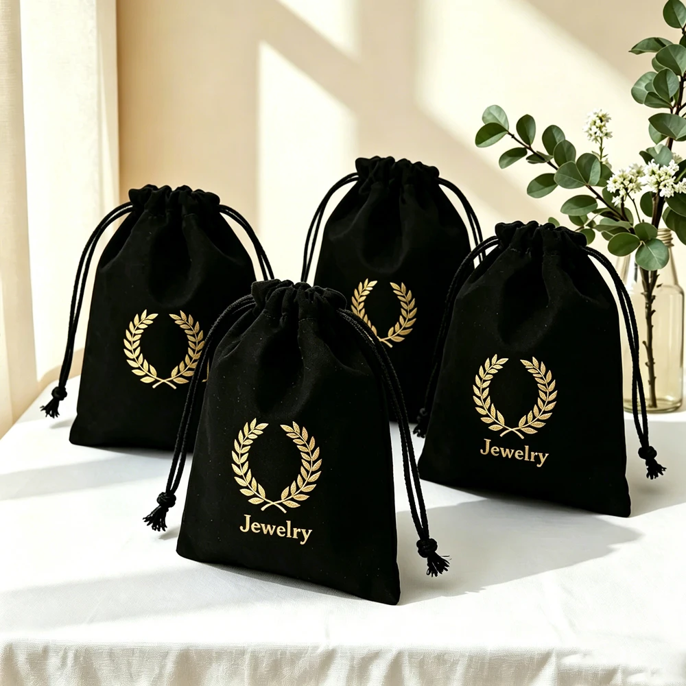 100Pcs/Lot Personalized Logo 20x30cm Drawstring Bags Velvet Jewelry Packaging Pouches Chic Wedding Favor Flannel Cosmetic Bags
100Pcs/Lot Personalized Logo 20x30cm Drawstring Bags Velvet Jewelry Packaging Pouches Chic Wedding Favor Flannel Cosmetic Bags