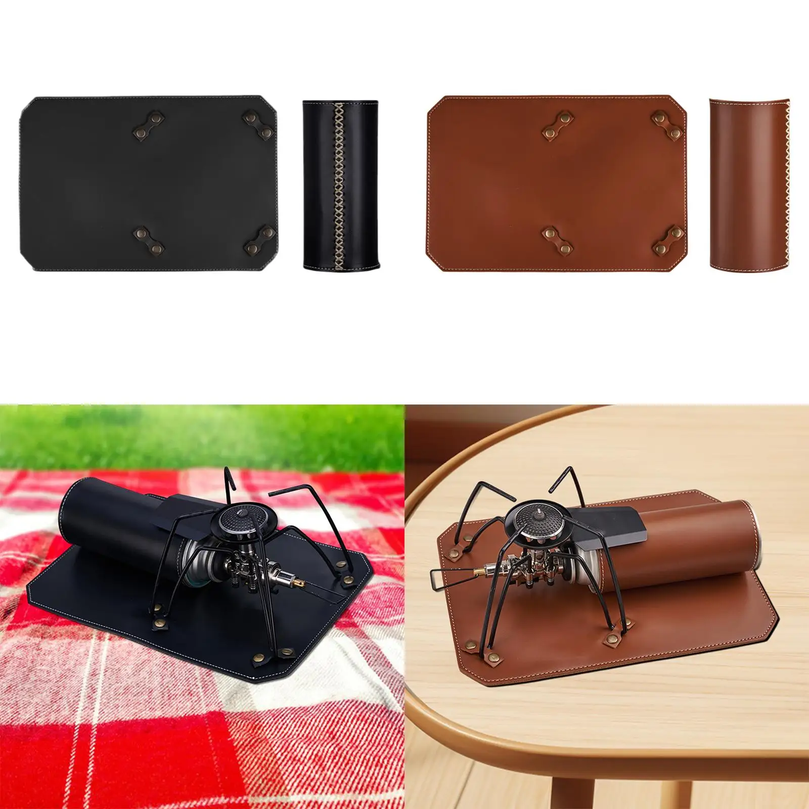 Furnace Mat and Gas Tank Cover Set Protectors Scratch Resistant Fixing Pad PU Leather for BBQ Party Traveling Outdoor Cooking
Furnace Mat and Gas Tank Cover Set Protectors Scratch Resistant Fixing Pad PU Leather for BBQ Party Traveling Outdoor Cooking
