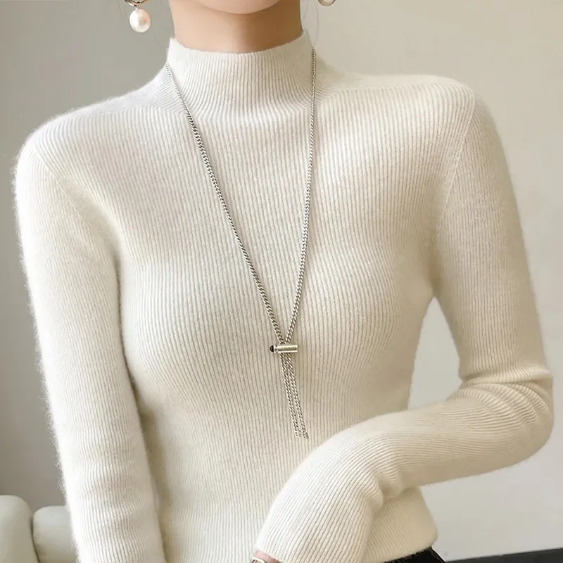 2024 New Sweater Women Half Turtleneck Knitted Pullovers Harajuku Korean Thick Knitwear Autumn Winter Fashion Slim Jumpers
2024 New Sweater Women Half Turtleneck Knitted Pullovers Harajuku Korean Thick Knitwear Autumn Winter Fashion Slim Jumpers