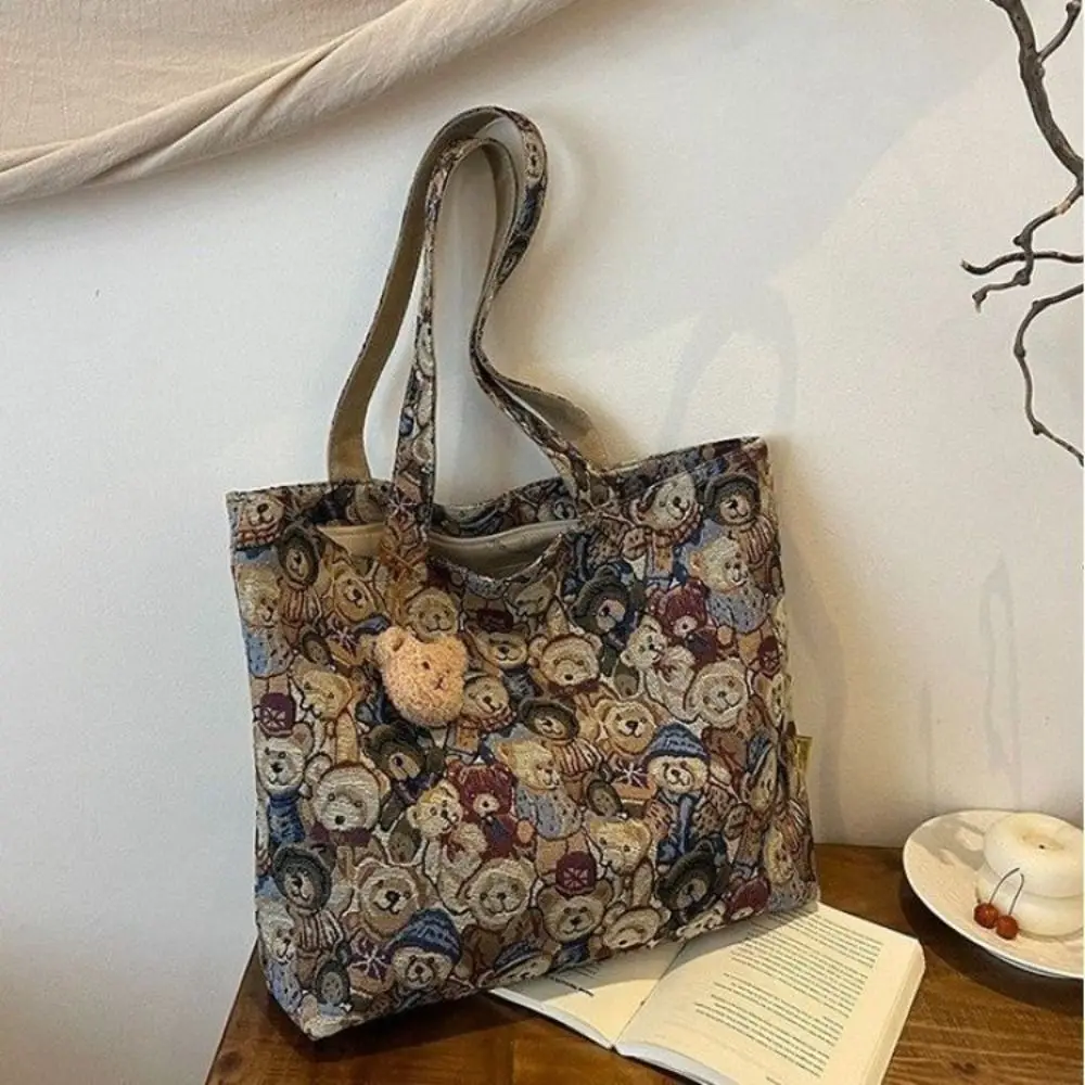 New Portable Handbag Casual Large Capacity Shoulder Bag Cartoon Bear Pattern Tote Bag
New Portable Handbag Casual Large Capacity Shoulder Bag Cartoon Bear Pattern Tote Bag