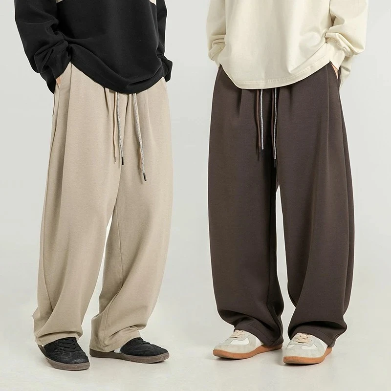 Весенние новые модные мужские базовые простые брюки на шнурке, одежда, мужские однотонные повседневные модные свободные широкие прямые брюки
Весенние новые модные мужские базовые простые брюки на шнурке, одежда, мужские однотонные повседневные модные свободные широкие прямые брюки