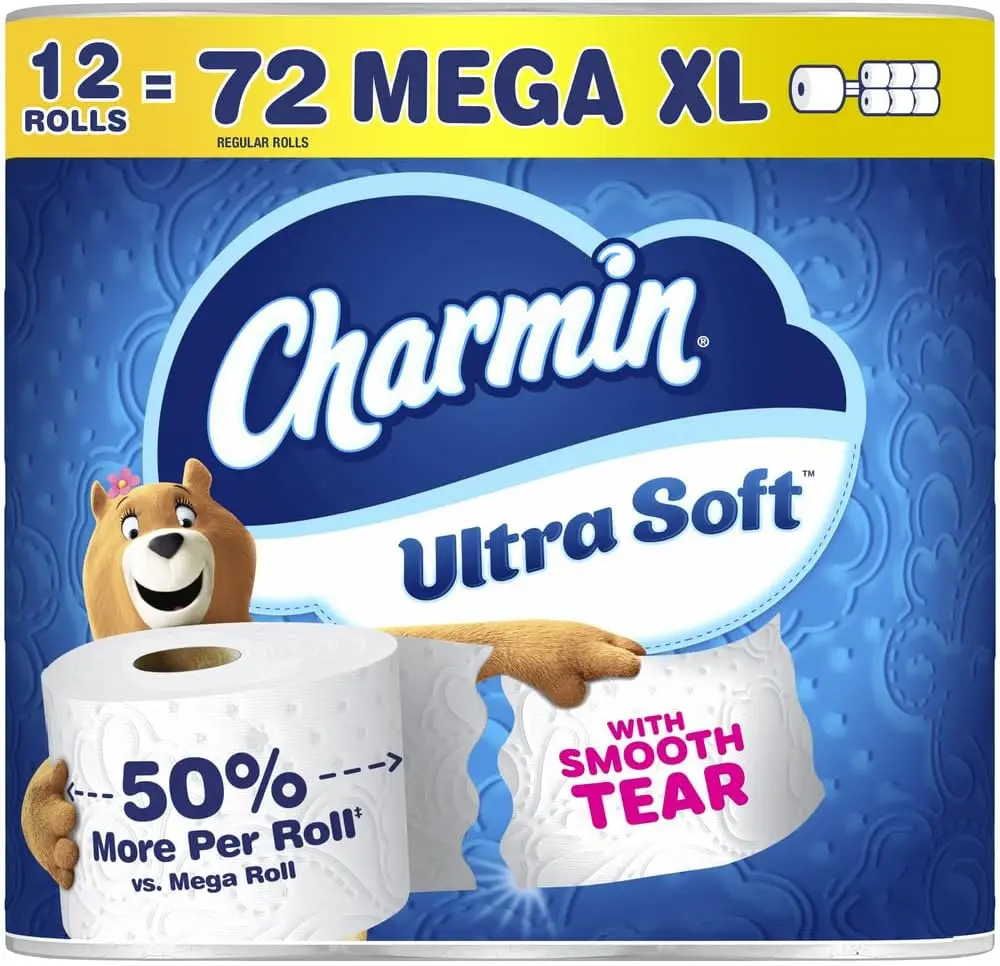 Ultra Soft Toilet Paper, 12 Mega XL Rolls = 72 Regular Rolls, 2-Ply, Extra Absorbent, Long-Lasting Supply
Ultra Soft Toilet Paper, 12 Mega XL Rolls = 72 Regular Rolls, 2-Ply, Extra Absorbent, Long-Lasting Supply
