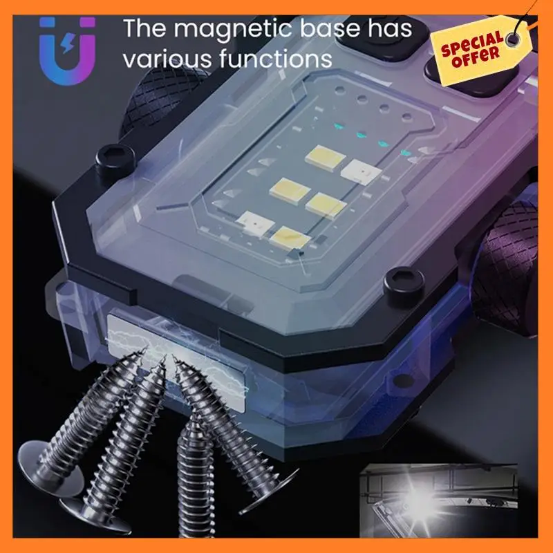 AD08-Multi-Functional Magnetic Work Light With Gyroscopic Keychain And Cap Clip Flashlight
AD08-Multi-Functional Magnetic Work Light With Gyroscopic Keychain And Cap Clip Flashlight