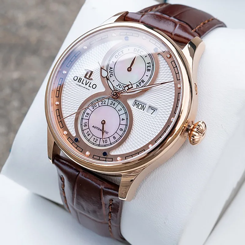 Men Automatic Mechanical Watch 50M Water Resistant 316 Stainless Steel Calfskin Strap Week Date Display Business Large Dial
Men Automatic Mechanical Watch 50M Water Resistant 316 Stainless Steel Calfskin Strap Week Date Display Business Large Dial