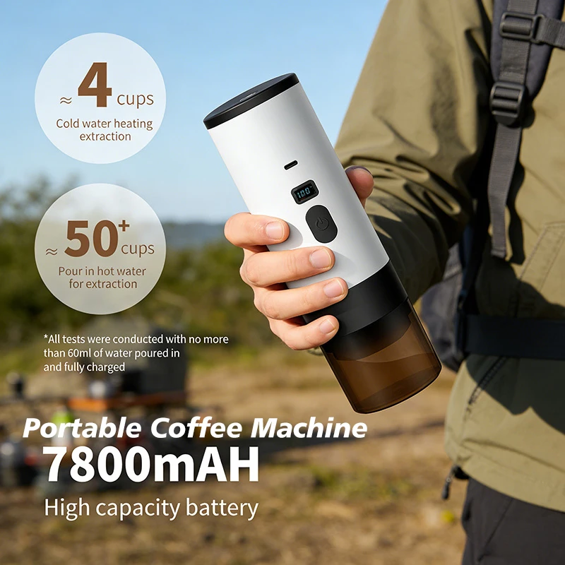 Портативная кофеварка 3-в-1 с аккумулятором 7800 мАч, электрическая капсульная кофемашина для автомобиля, путешествий и кемпинга
Портативная кофеварка 3-в-1 с аккумулятором 7800 мАч, электрическая капсульная кофемашина для автомобиля, путешествий и кемпинга