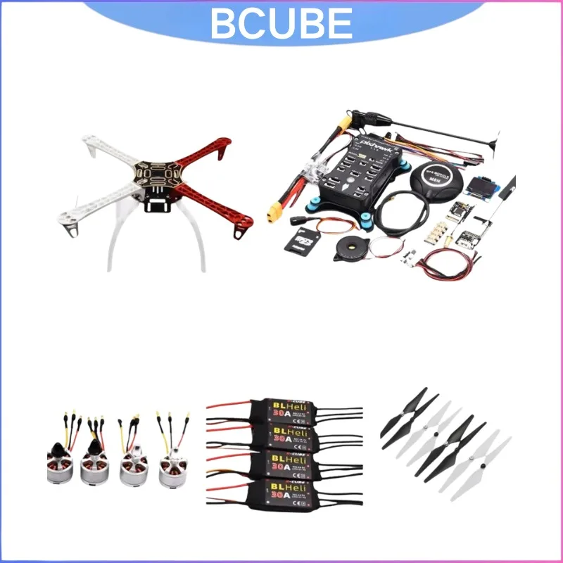 F450 Frame with Pixhawk 2.4.8 WiFi V3.0 M8N Flight Controller, BLHeli 30A ESC 2212 Motor 1045 Props for DIY RC Drone
F450 Frame with Pixhawk 2.4.8 WiFi V3.0 M8N Flight Controller, BLHeli 30A ESC 2212 Motor 1045 Props for DIY RC Drone